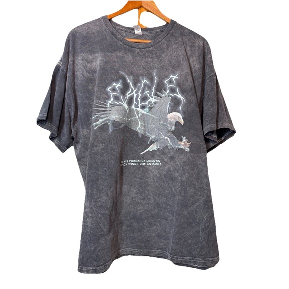 Gilden Other - Jesus Tee Eagle Wings Lightning Christ 2XL Heavyweight Transformation Worship